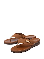 Marrón - Sandalias con tira en el dedo de Lotus - Imagen 2 de 4