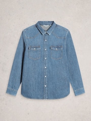 White Stuff Blue Darvel Denim Shirt - Image 6 of 6