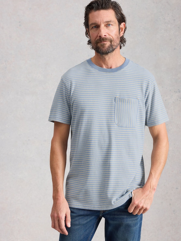 White Stuff Indigo Blue Abersoch Stripe T-Shirt - Image 2 of 7
