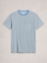 White Stuff Indigo Blue Abersoch Stripe T-Shirt - Image 6 of 7