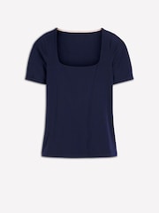 Boden Blue Double Layer Square Neck Top - Image 5 of 5