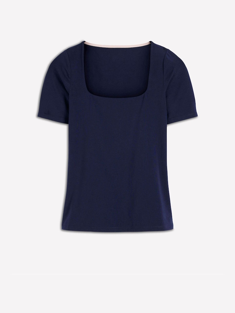 Boden Blue Double Layer Square Neck Top - Image 5 of 5