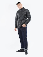 Barbour International Black Tourer Duke Wax Jacket - Image 4 of 6