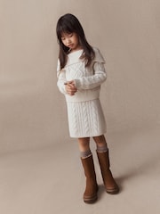 Crudo - Off-Shoulder Cable Jumper and Skirt Set (3-16yrs) - Imagen 2 de 10