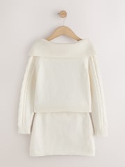 Crudo - Off-Shoulder Cable Jumper and Skirt Set (3-16yrs) - Imagen 8 de 10