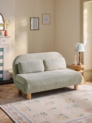 Chenille Stripe Moss Green Palma Double Sofa Bed - Image 1 of 11