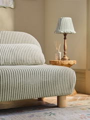 Chenille Stripe Moss Green Palma Double Sofa Bed - Image 6 of 11