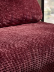 Relaxed Chenille Cord Cranberry Red Palma Double Sofa Bed - Image 7 of 12