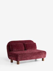 Relaxed Chenille Cord Cranberry Red Palma Double Sofa Bed - Image 8 of 12