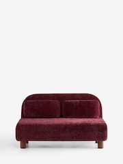 Relaxed Chenille Cord Cranberry Red Palma Double Sofa Bed - Image 9 of 12
