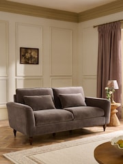 Opulent Chenille Mink Brown Emory 3 Seater Sofa in a Box - Image 1 of 7