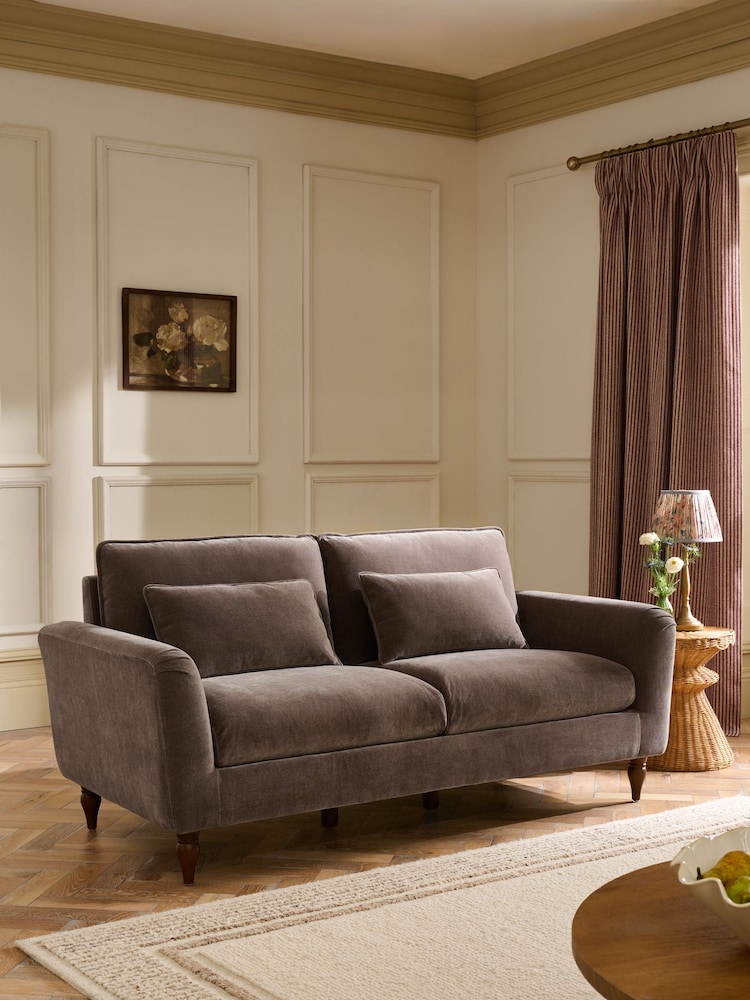 Opulent Chenille Mink Brown Emory 3 Seater Sofa in a Box - Image 1 of 7