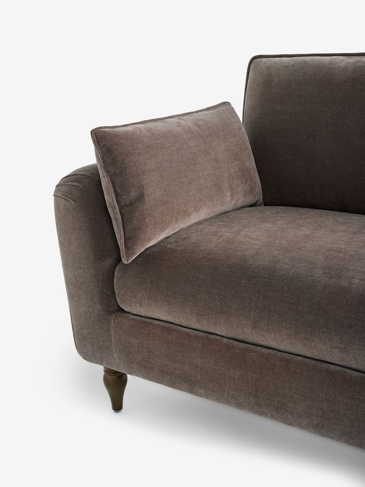Opulent Chenille Mink Brown Emory 3 Seater Sofa in a Box - Image 7 of 7