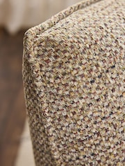 Chunky Chenille Multi Weave Natural and Rust Lucca Swivel Accent Chair - Image 5 of 10