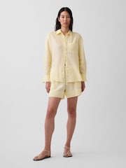 Gap Yellow Linen-Blend Easy Shorts - Image 3 of 4