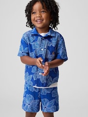 Gap Blue Cotton Gauze Floral Outfit Set (12mths-5yrs) - Image 3 of 3