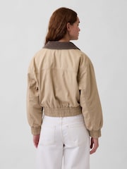 Gap Brown Oversized Bomber Jacket - Image 2 of 5
