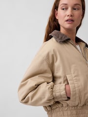 Gap Brown Oversized Bomber Jacket - Image 3 of 5