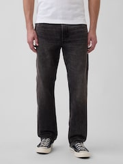 Gap Black Relaxed Straight Jeans - Image 1 of 5