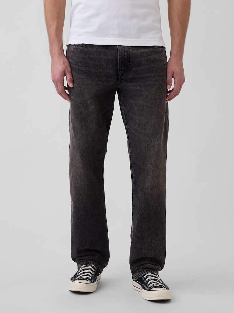 Gap Black Relaxed Straight Jeans - Image 1 of 5