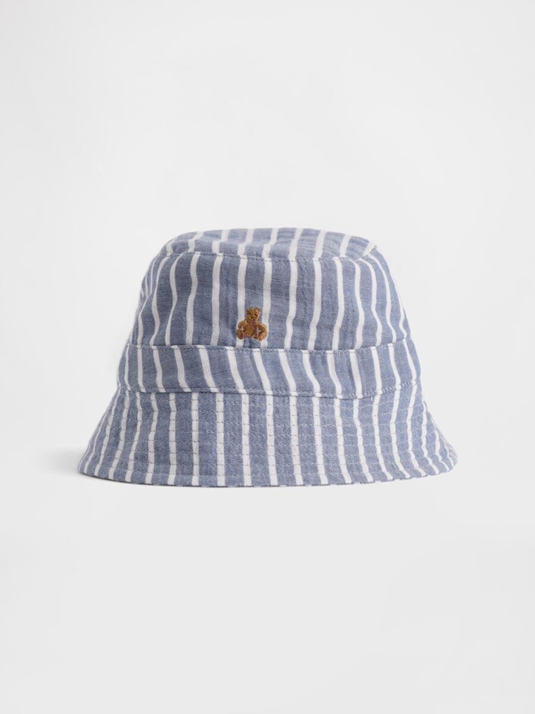 Gestreift, Blau - Gap Cotton Gauze Stripe Bucket Hat (Newborn-24mths) - Bild 1 von 1