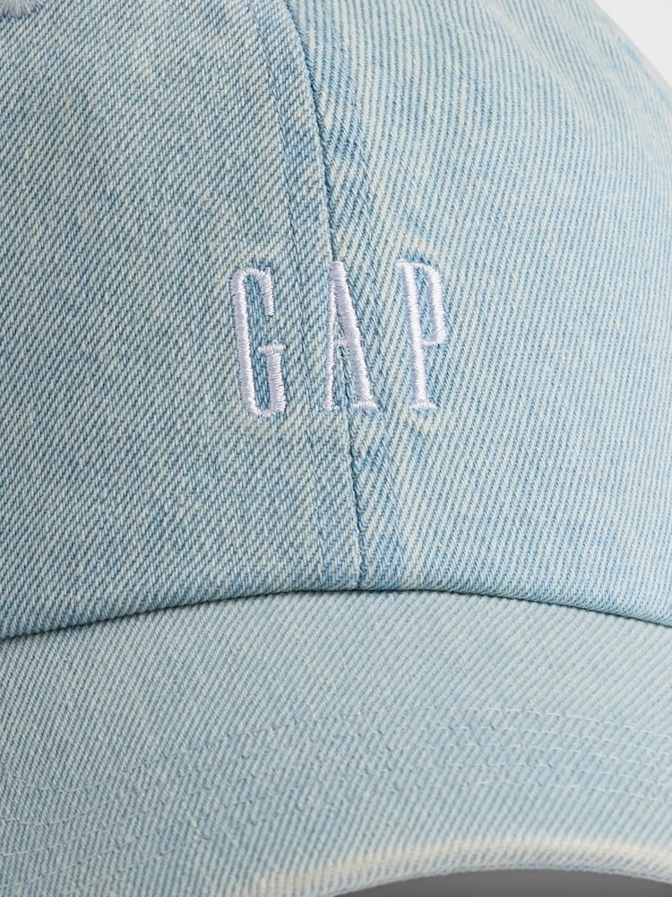 Gap Light Wash Logo Baseball Hat - Image 2 of 2 Gap Light Wash Logo Baseball Hat - Image 2 of 2