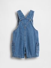 Gap Medium wash Denim Short Dungarees (0-24mths) - Image 2 of 3