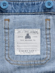 Gap Medium wash Denim Short Dungarees (0-24mths) - Image 3 of 3