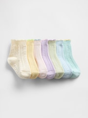 Gap Multi Ruffle Quarter Crew Socks 7-Pack - Image 1 of 1