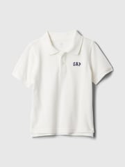 Gap White Logo Pique Polo Shirt (0mths-5yrs) - Image 1 of 2