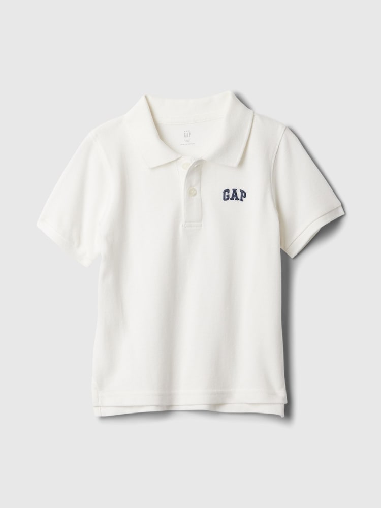 Gap White Logo Pique Polo Shirt (0mths-5yrs) - Image 1 of 2