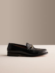 Black Signature Leather Sole Snaffle Loafers - Image 5 of 8