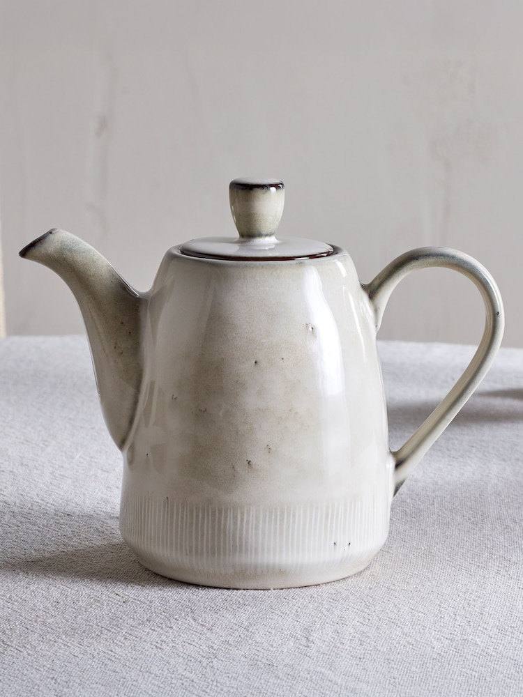 Nkuku Cream Malia Teapot - Image 1 of 5