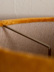 Nkuku Dark Ochre Batakha Velvet & Linen Lampshade - Image 6 of 7