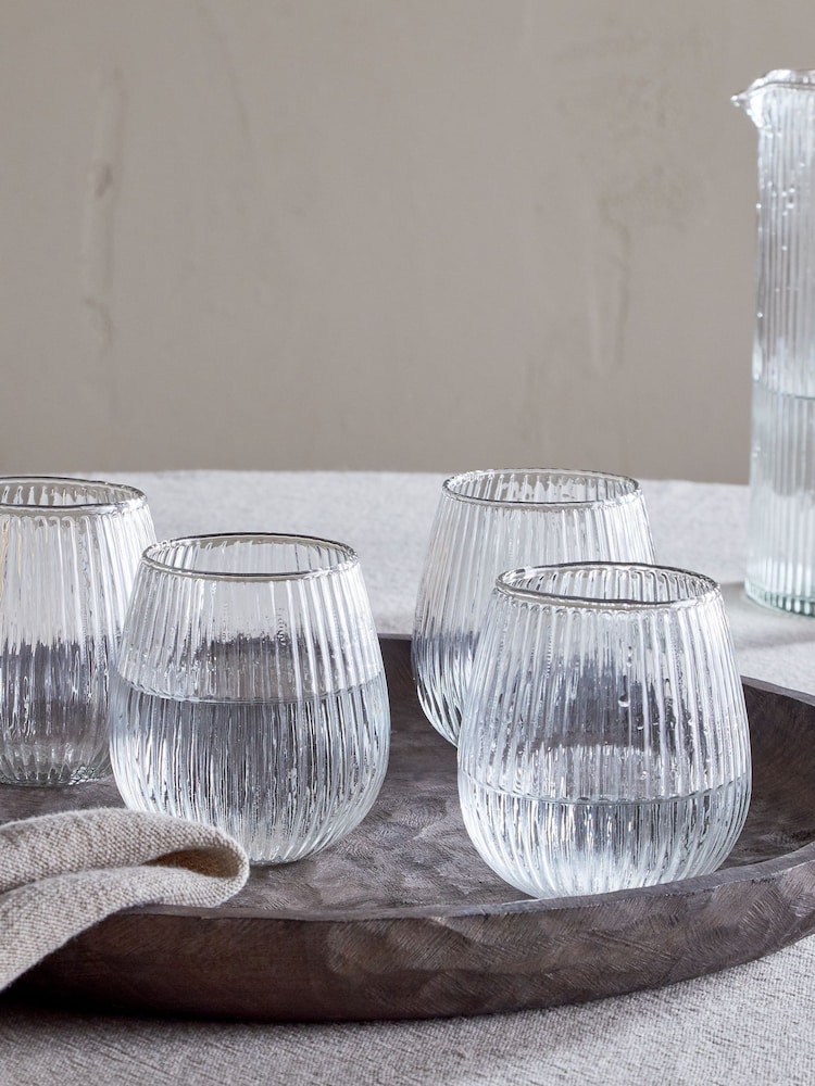 Nkuku Set of 4 Clear Otuba Tumblers - Image 1 of 4
