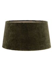 Nkuku Moss Green Mendai Velvet & Linen Large Lampshade - Image 6 of 6