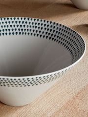 Nkuku Cream Juniper Drop Serving Large Bowl - Image 2 of 3
