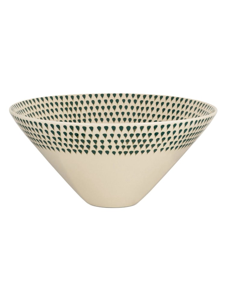 Nkuku Cream Juniper Drop Serving Large Bowl - Image 3 of 3