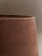 Nkuku Mocha Mendai Velvet & Linen Large Lampshade - Image 4 of 6