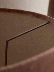 Nkuku Mocha Mendai Velvet & Linen Large Lampshade - Image 5 of 6