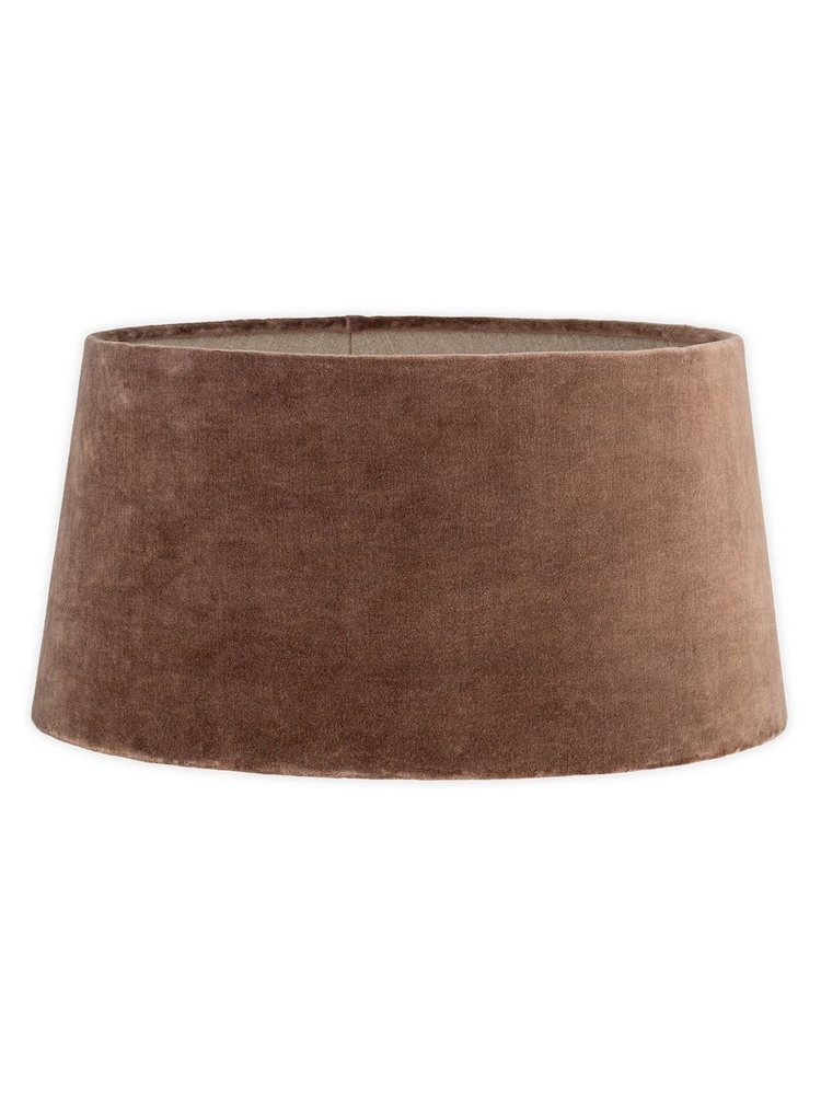 Nkuku Mocha Mendai Velvet & Linen Large Lampshade - Image 6 of 6 Nkuku Mocha Mendai Velvet & Linen Large Lampshade - Image 6 of 6