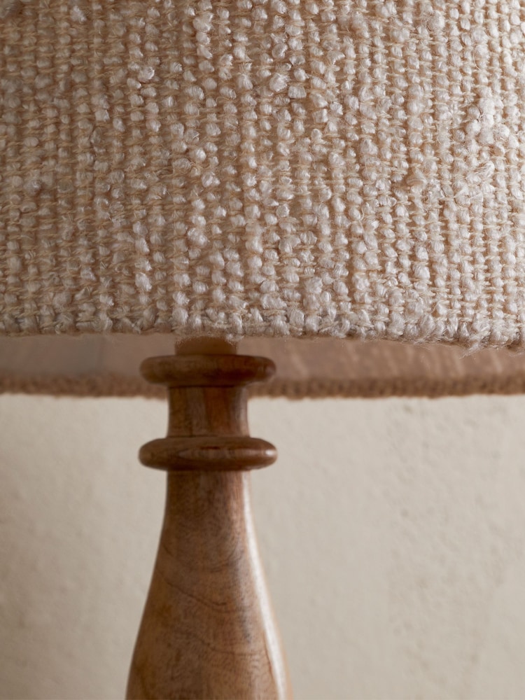 Nkuku Off White Sakiti BouclÃ© Lampshade - Image 2 of 4