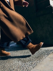 Dark Tea Brown - Birkenstock Uppsala Zip Up Shearling Lined Suede Boots - Slika 4 iz 6