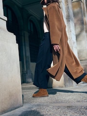 Dark Tea Brown - Birkenstock Uppsala Zip Up Shearling Lined Suede Boots - Slika 5 iz 6