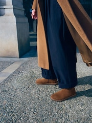 Dark Tea Brown - Birkenstock Uppsala Zip Up Shearling Lined Suede Boots - Slika 6 iz 6