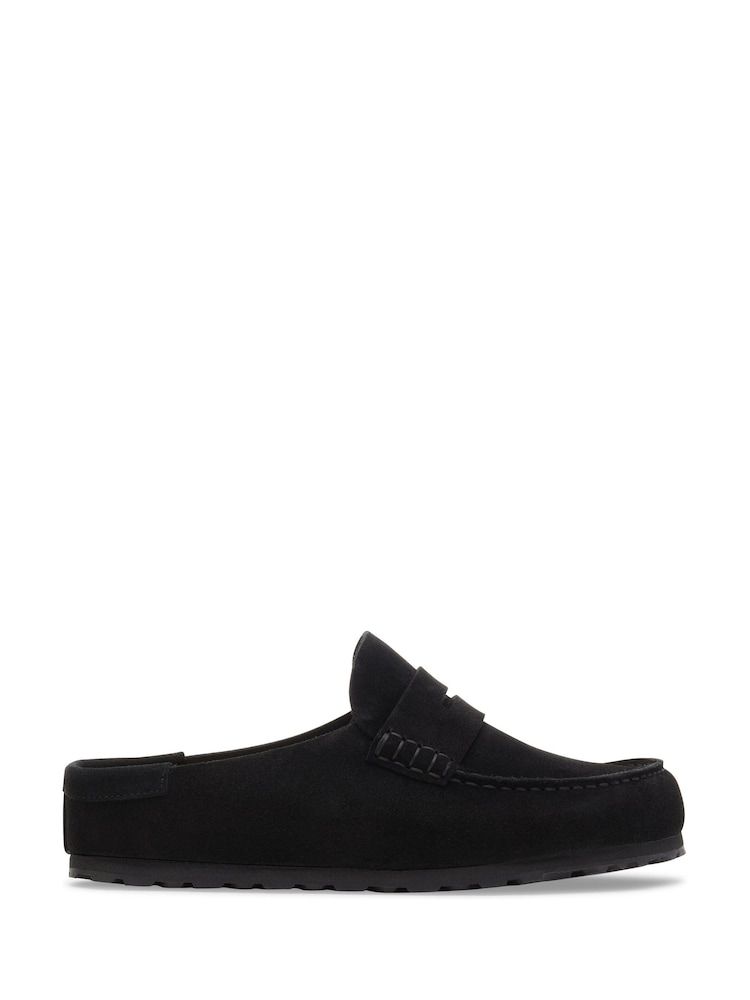Schwarz - Birkenstock Naples Wrapped Suede Backless Loafers - Bild 1 von 3 Schwarz - Birkenstock Naples Wrapped Suede Backless Loafers - Bild 1 von 3