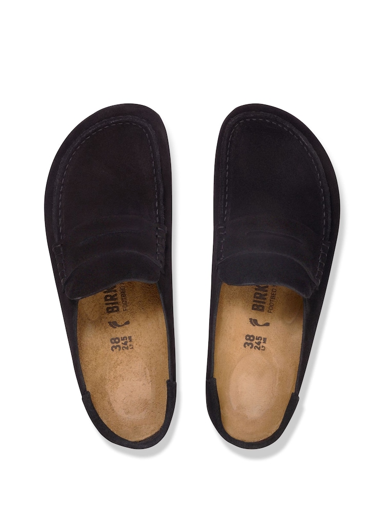 Schwarz - Birkenstock Naples Wrapped Suede Backless Loafers - Bild 3 von 3 Schwarz - Birkenstock Naples Wrapped Suede Backless Loafers - Bild 3 von 3