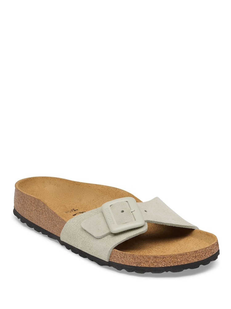 Birkenstock Grey Madrid Cushion Buckle Suede Sandals - Image 2 of 3 Birkenstock Grey Madrid Cushion Buckle Suede Sandals - Image 2 of 3