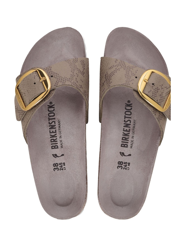 Birkenstock Grey Madrid Big Buckle Sandals - Image 3 of 3