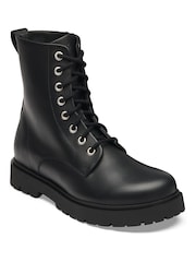 Qara - Birkenstock Highwood Dəri Orta Krujevalı Çəkmələr - 3şəkildən 3 şəkil